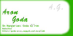 aron goda business card